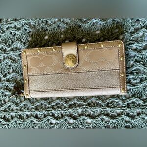 Coach Gold Studded Wallet